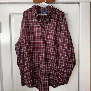 Pendleton Burgundy Plaid Button Down Shirt